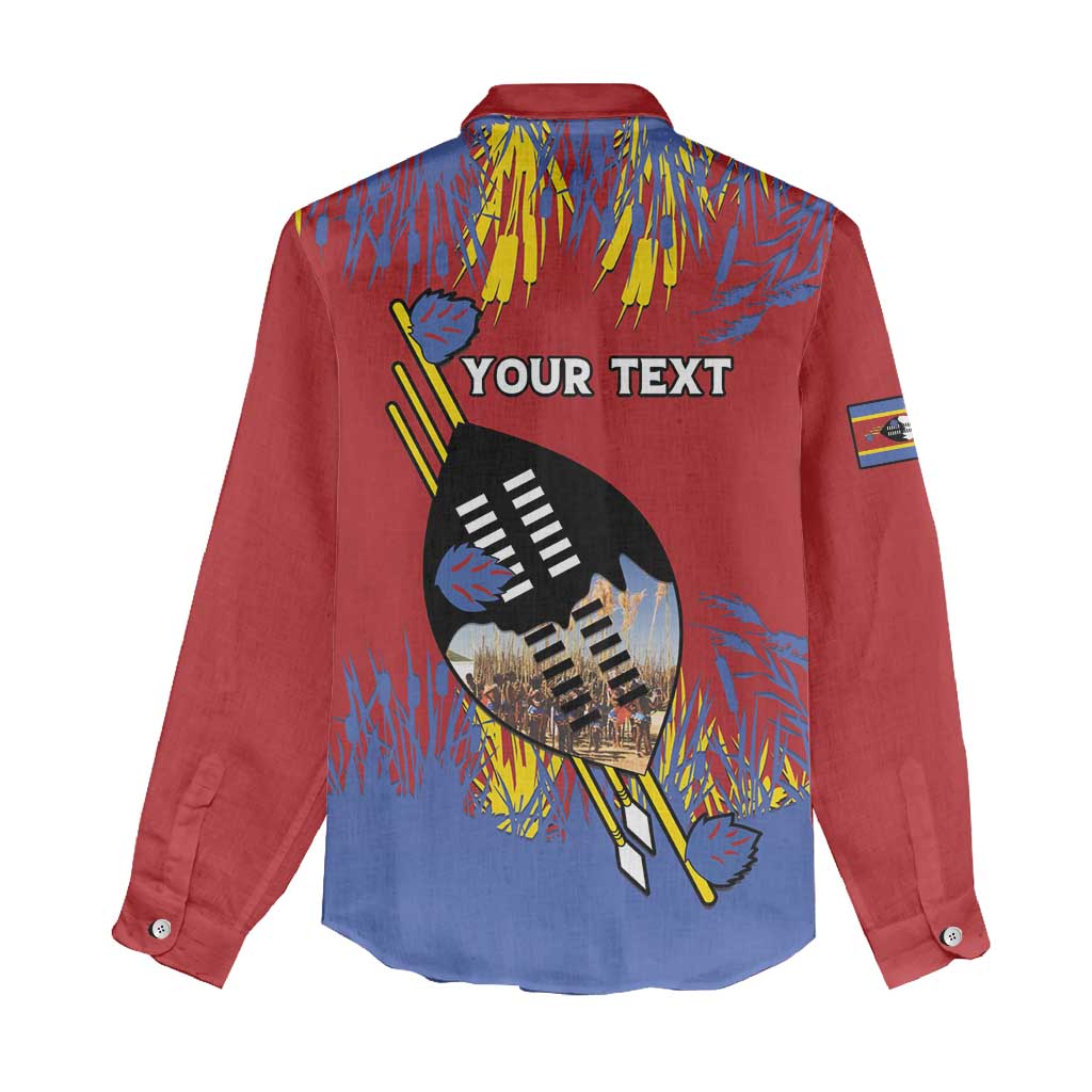 Personalized Umhlanga Reed Dance Women Casual Shirt Eswatini Heritage - African Pride