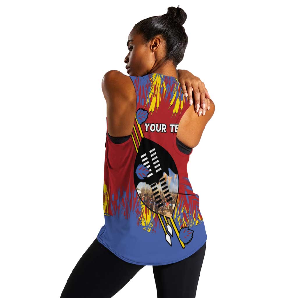 Personalized Umhlanga Reed Dance Women Racerback Tank Eswatini Heritage - African Pride