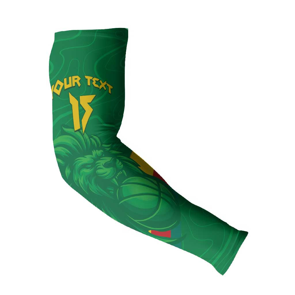 Custom Cameroon Basketball Arm Sleeves Go Champions Indomitable Lions