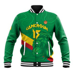 Custom Cameroon Basketball Baseball Jacket Go Indomitable Lions - African Pride