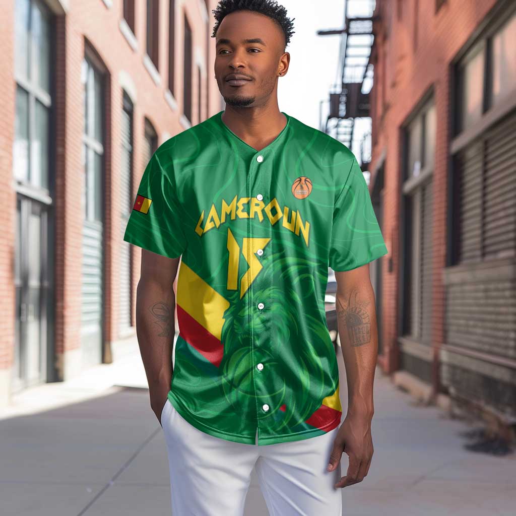 Custom Cameroon Basketball Baseball Jersey Go Indomitable Lions - African Pride
