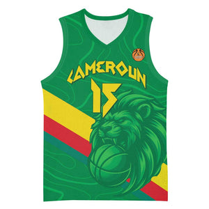 Custom Cameroon Basketball Basketball Jersey Go Indomitable Lions - African Pride