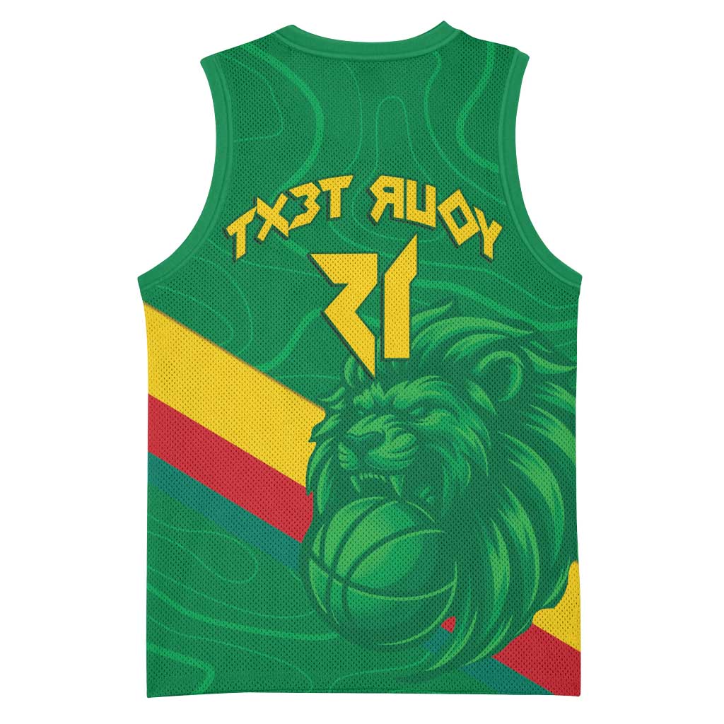 Custom Cameroon Basketball Basketball Jersey Go Indomitable Lions - African Pride