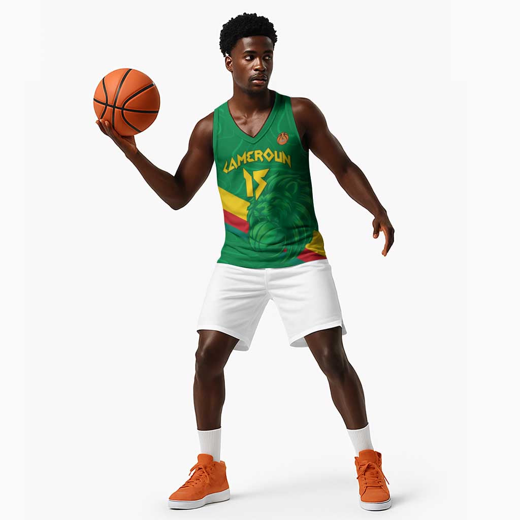 Custom Cameroon Basketball Basketball Jersey Go Indomitable Lions - African Pride