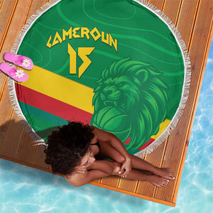 Custom Cameroon Basketball Beach Blanket Go Indomitable Lions - African Pride
