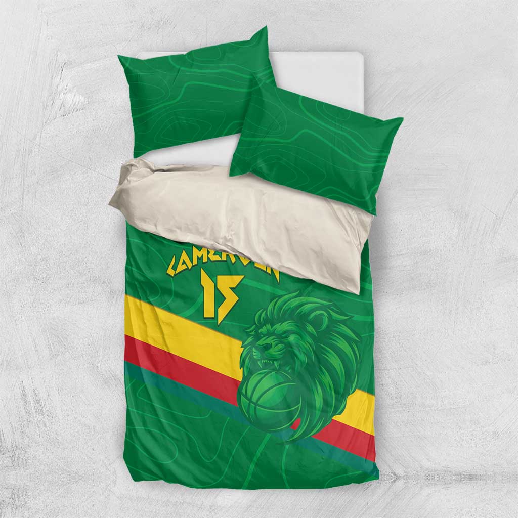 Custom Cameroon Basketball Bedding Set Go Indomitable Lions - African Pride