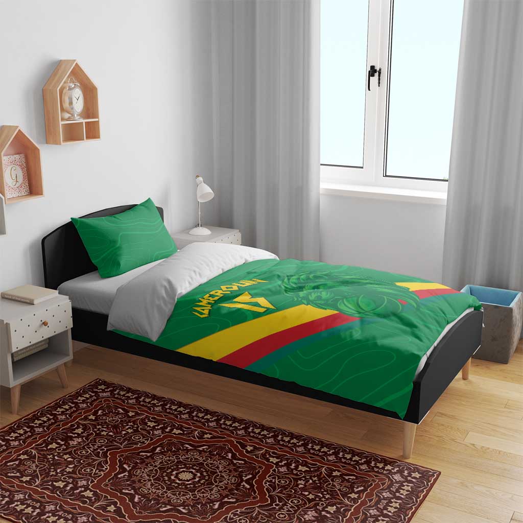 Custom Cameroon Basketball Bedding Set Go Indomitable Lions - African Pride