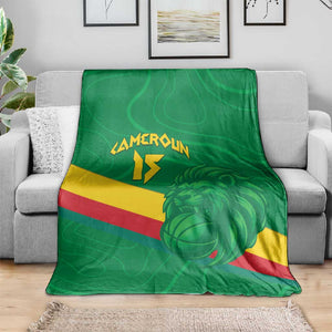 Custom Cameroon Basketball Blanket Go Indomitable Lions - African Pride