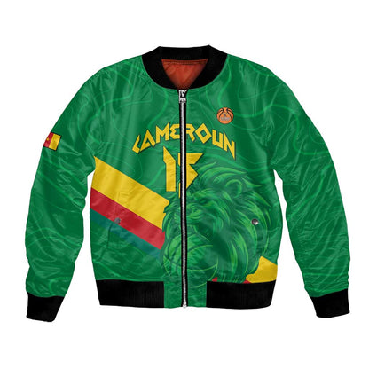 Custom Cameroon Basketball Bomber Jacket Go Indomitable Lions - African Pride