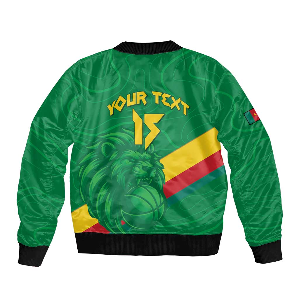 Custom Cameroon Basketball Bomber Jacket Go Indomitable Lions - African Pride