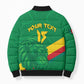 Custom Cameroon Basketball Bomber Puffer Jacket Go Champions Indomitable Lions