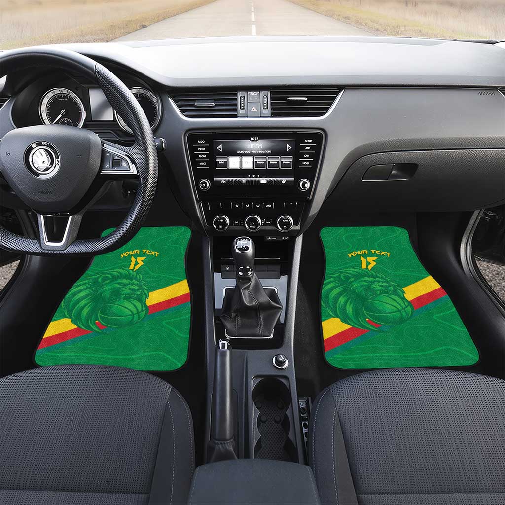 Custom Cameroon Basketball Car Mats Go Indomitable Lions - African Pride