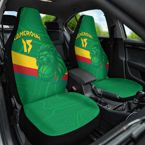 Custom Cameroon Basketball Car Seat Cover Go Indomitable Lions - African Pride