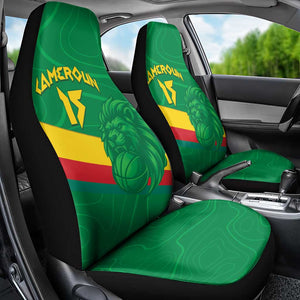Custom Cameroon Basketball Car Seat Cover Go Indomitable Lions - African Pride