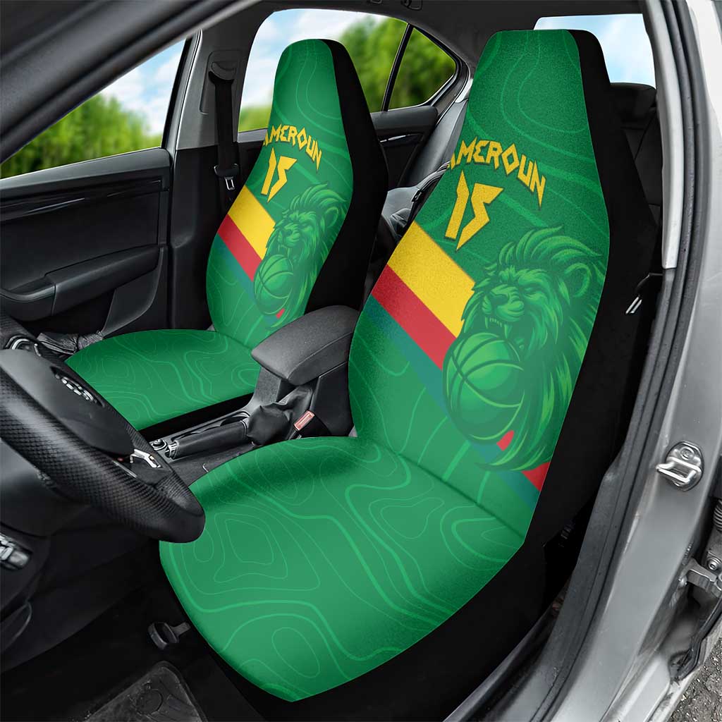 Custom Cameroon Basketball Car Seat Cover Go Indomitable Lions - African Pride