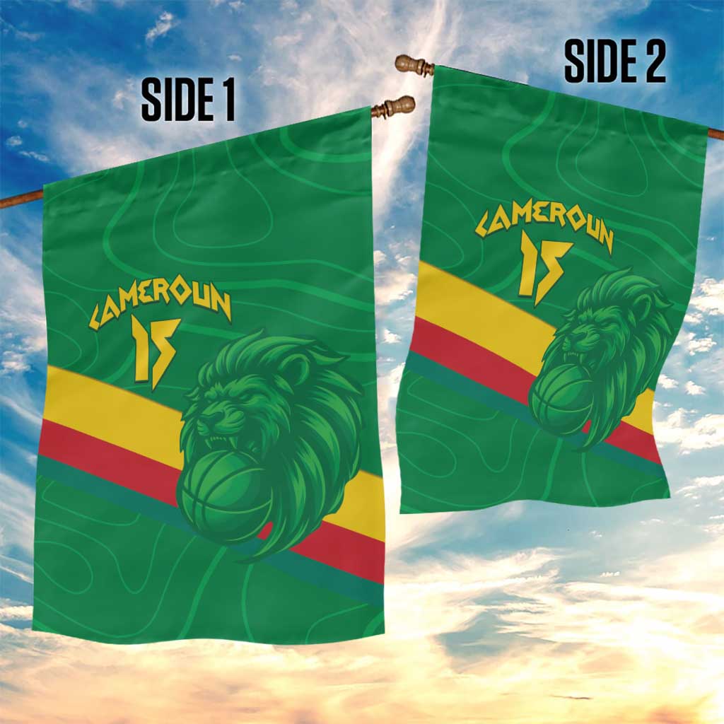 Custom Cameroon Basketball Garden Flag Go Indomitable Lions - African Pride