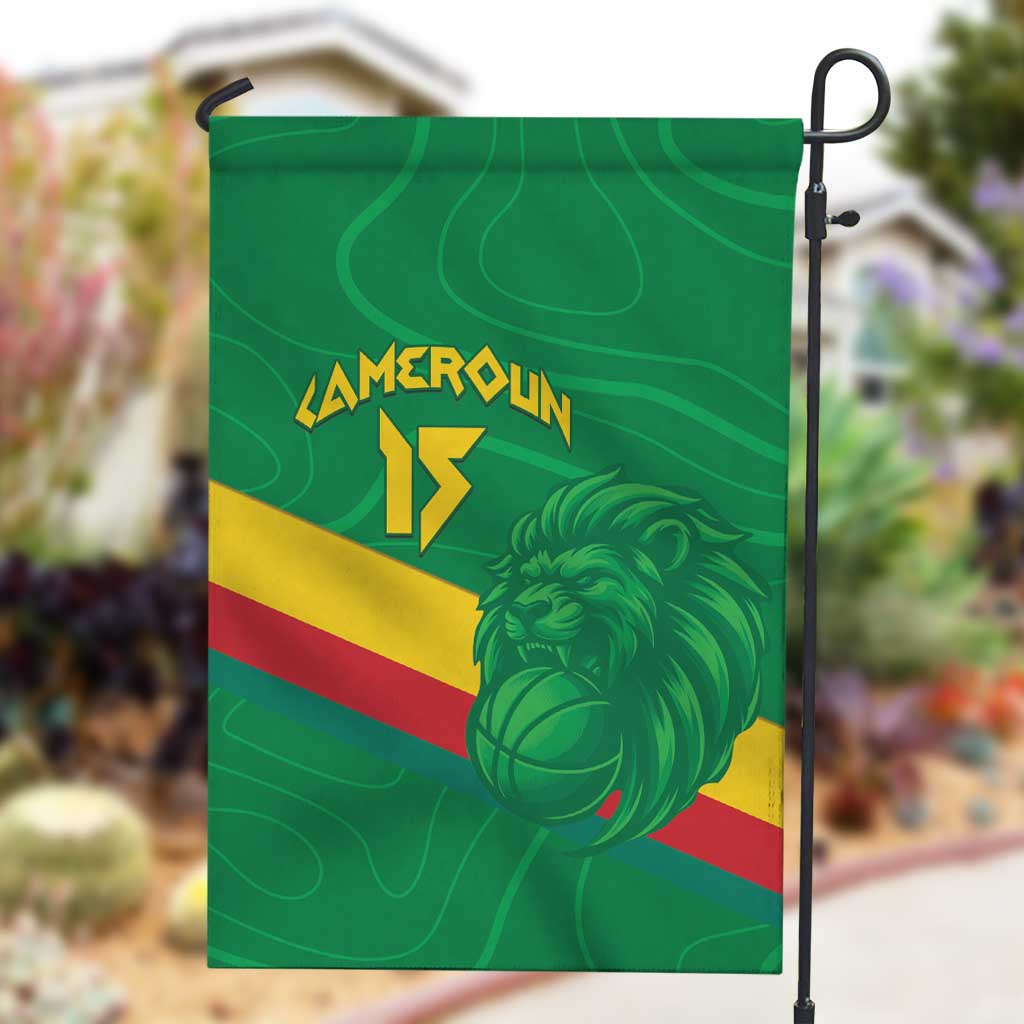 Custom Cameroon Basketball Garden Flag Go Indomitable Lions - African Pride