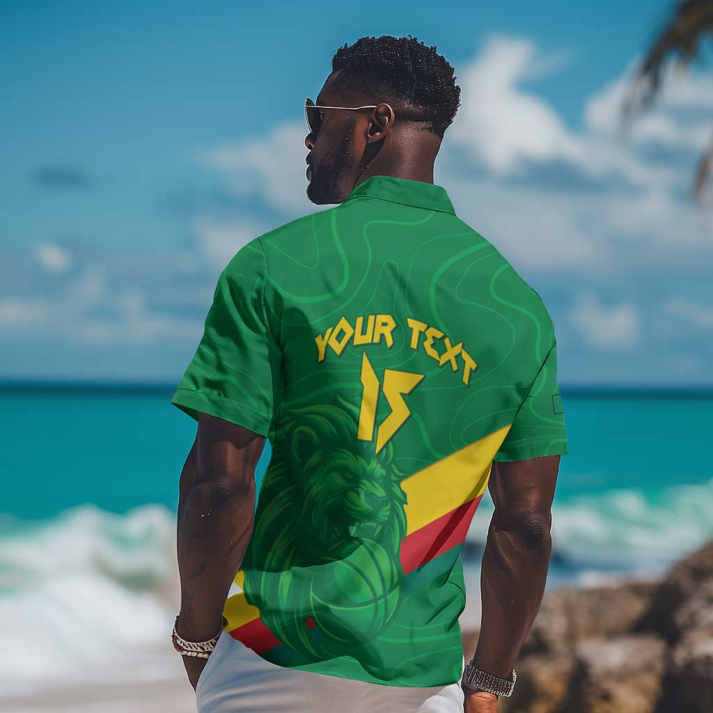 Custom Cameroon Basketball Hawaiian Shirt Go Indomitable Lions - African Pride