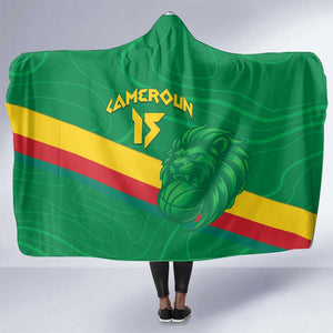 Custom Cameroon Basketball Hooded Blanket Go Indomitable Lions - African Pride