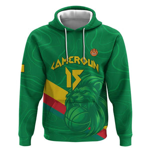 Custom Cameroon Basketball Hoodie Go Indomitable Lions - African Pride