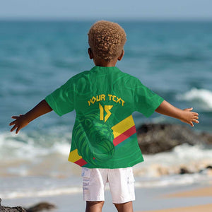 Custom Cameroon Basketball Kid Hawaiian Shirt Go Indomitable Lions - African Pride