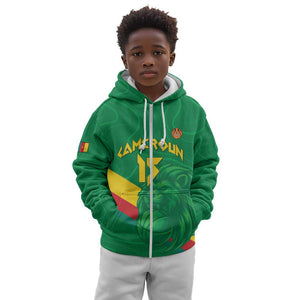 Custom Cameroon Basketball Kid Hoodie Go Indomitable Lions - African Pride