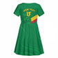 Custom Cameroon Basketball Kid Short Sleeve Dress Go Indomitable Lions - African Pride