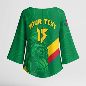Custom Cameroon Basketball Kimono Sleeve Blouse Go Champions Indomitable Lions