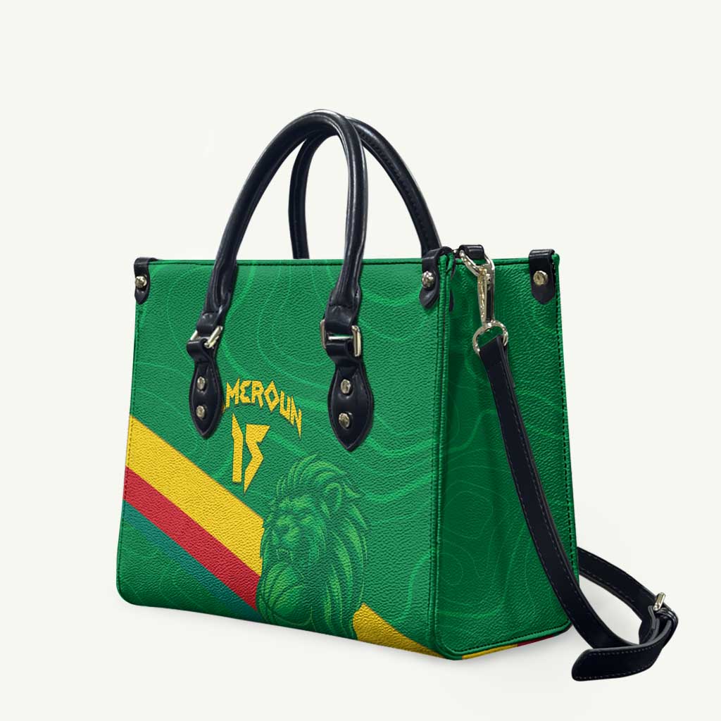 Custom Cameroon Basketball Leather Bag Go Champions Indomitable Lions