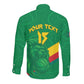 Custom Cameroon Basketball Long Sleeve Button Shirt Go Indomitable Lions - African Pride