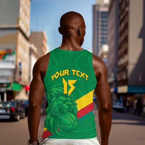 Custom Cameroon Basketball Men Tank Top Go Indomitable Lions - African Pride