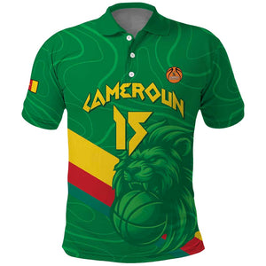 Custom Cameroon Basketball Polo Shirt Go Indomitable Lions - African Pride