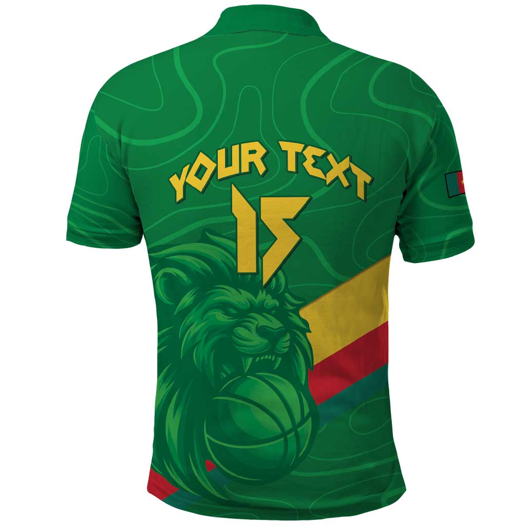 Custom Cameroon Basketball Polo Shirt Go Indomitable Lions - African Pride