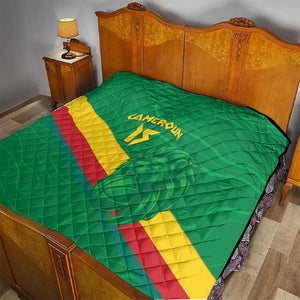 Custom Cameroon Basketball Quilt Go Indomitable Lions - African Pride