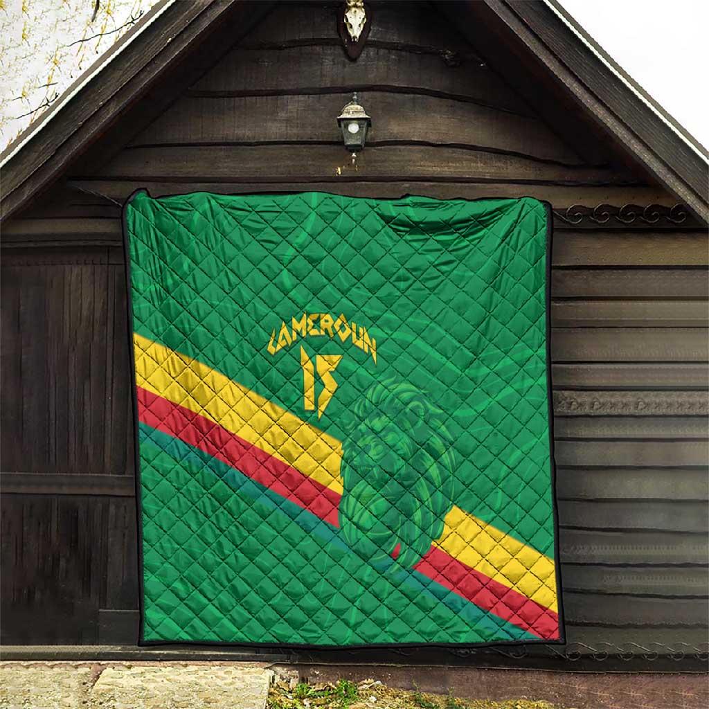 Custom Cameroon Basketball Quilt Go Indomitable Lions - African Pride