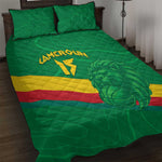 Custom Cameroon Basketball Quilt Bed Set Go Indomitable Lions - African Pride