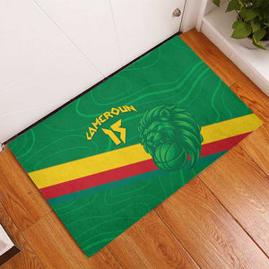 Custom Cameroon Basketball Rubber Doormat Go Indomitable Lions - African Pride