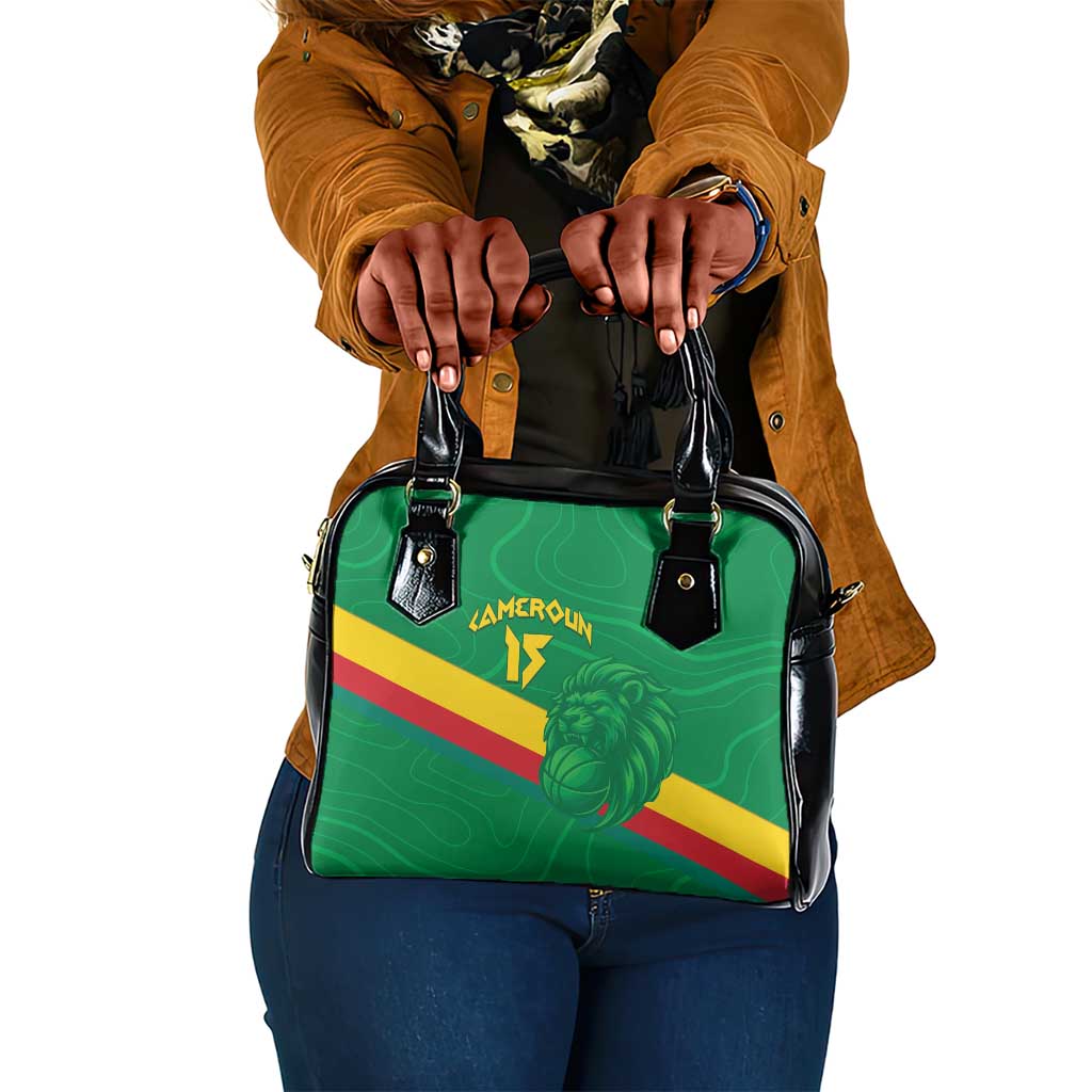 Custom Cameroon Basketball Shoulder Handbag Go Indomitable Lions - African Pride