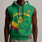 Custom Cameroon Basketball Sleeveless Zip Hoodie Go Indomitable Lions - African Pride