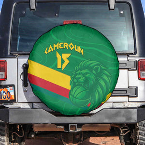 Custom Cameroon Basketball Spare Tire Cover Go Indomitable Lions - African Pride