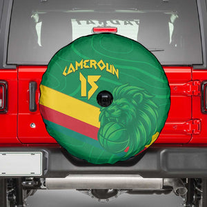 Custom Cameroon Basketball Spare Tire Cover Go Indomitable Lions - African Pride
