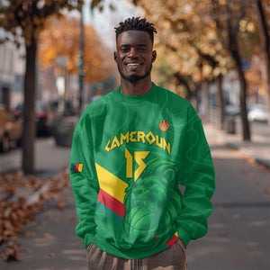 Custom Cameroon Basketball Sweatshirt Go Indomitable Lions - African Pride