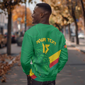 Custom Cameroon Basketball Sweatshirt Go Indomitable Lions - African Pride