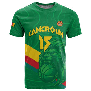 Custom Cameroon Basketball T shirt Go Indomitable Lions - African Pride
