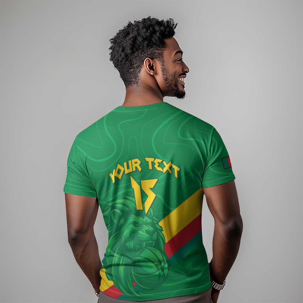 Custom Cameroon Basketball T shirt Go Indomitable Lions - African Pride