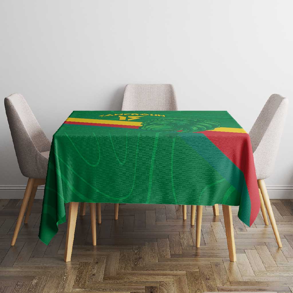 Custom Cameroon Basketball Tablecloth Go Indomitable Lions - African Pride