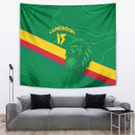 Custom Cameroon Basketball Tapestry Go Indomitable Lions - African Pride