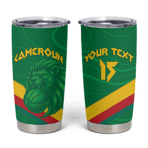 Custom Cameroon Basketball Tumbler Cup Go Indomitable Lions - African Pride