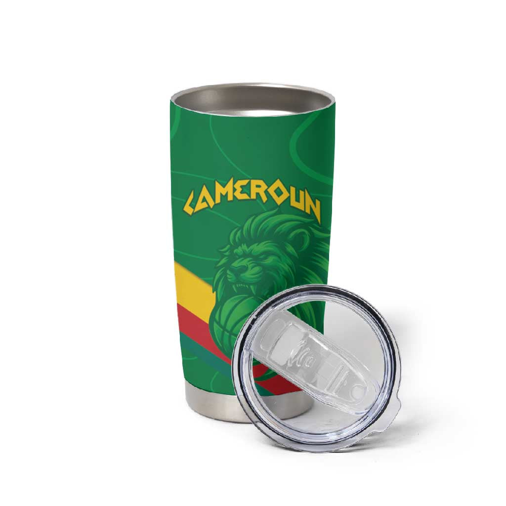Custom Cameroon Basketball Tumbler Cup Go Indomitable Lions - African Pride