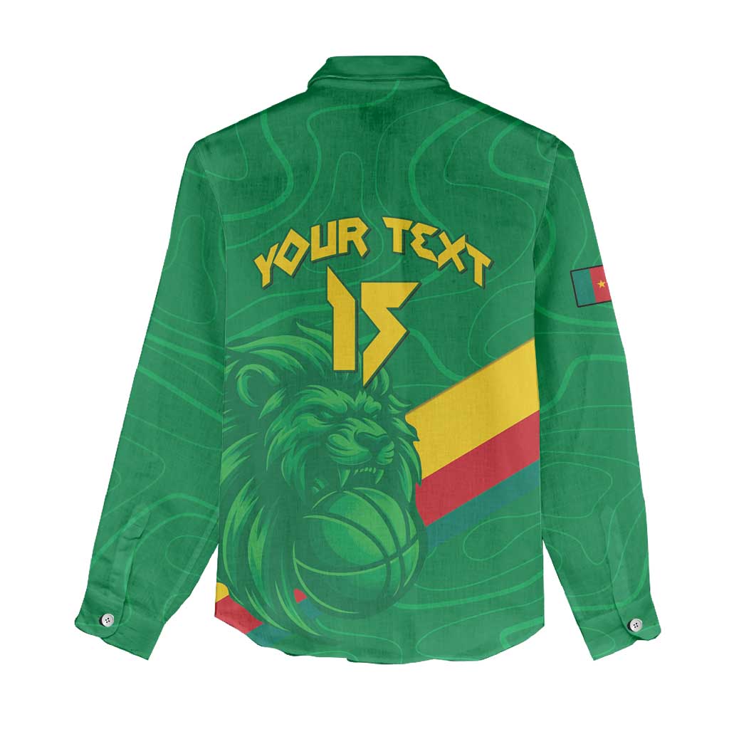 Custom Cameroon Basketball Women Casual Shirt Go Indomitable Lions - African Pride
